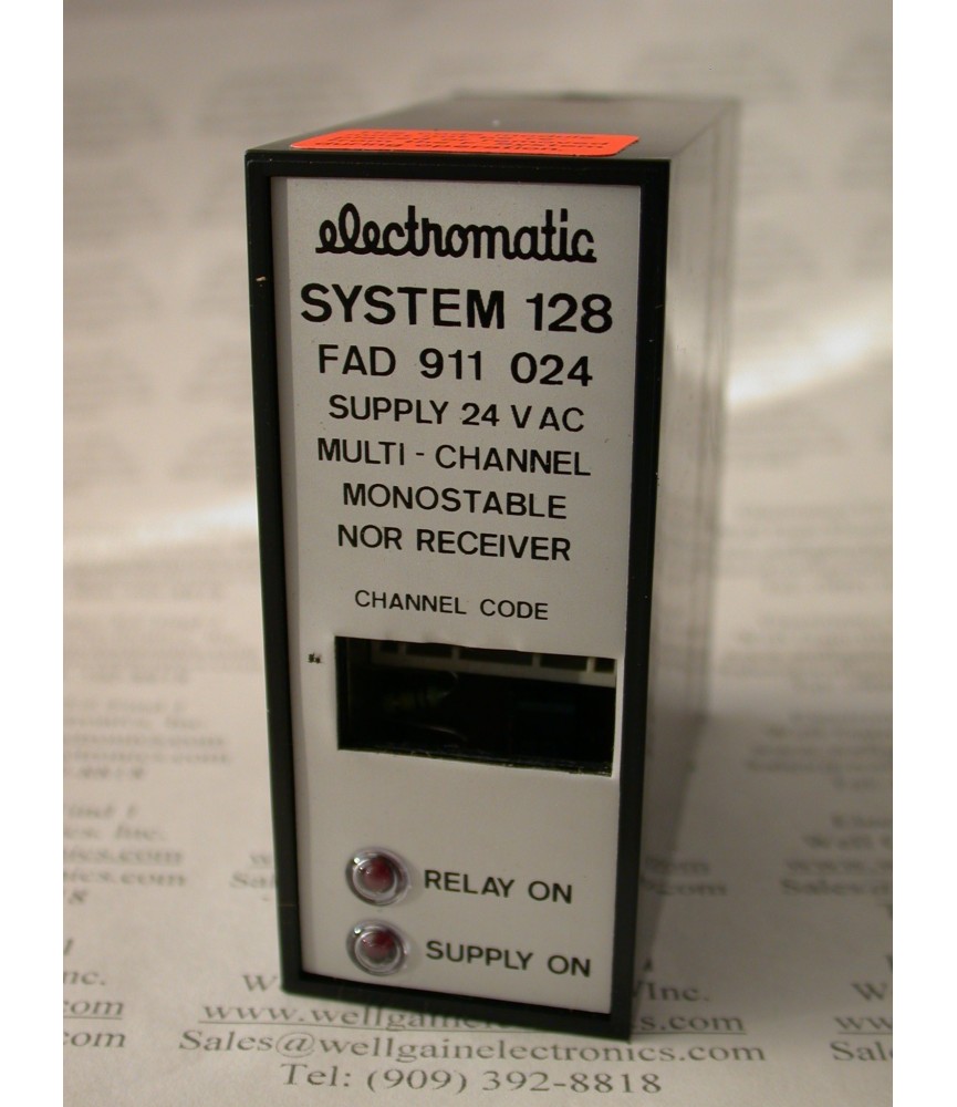 ELECTROMATIC F-SYSTEM 128 FAD 911 024 24VAC MULTI-CHANNEL MONOSTABLE NOR RECEIVER