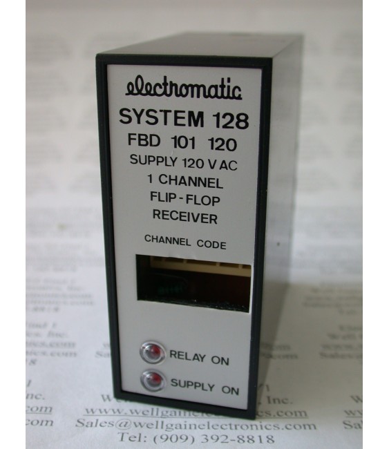 ELECTROMATIC F-SYSTEM 128 FBD 101 120 120VAC 1 CHANNEL FLIP-FLOP RECEIVER