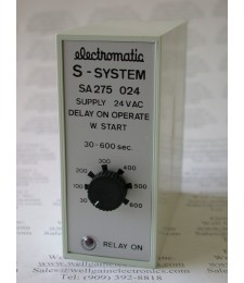ELECTROMATIC S-SYSTEM SA 275 024 24VAC DELAY ON OPERATE W. RESET  30-600 SEC