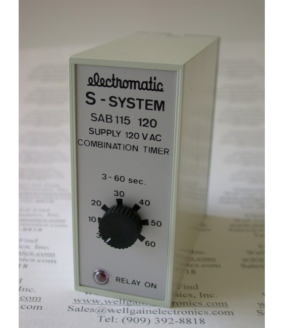 ELECTROMATIC S-SYSTEM SAB 115 120 120VAC COMBINATION TIMER  3-60 SEC