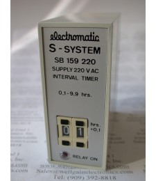 ELECTROMATIC S-SYSTEM SB 159 220 220VAC INTERVAL TIMER  0.1-0.9 HRS