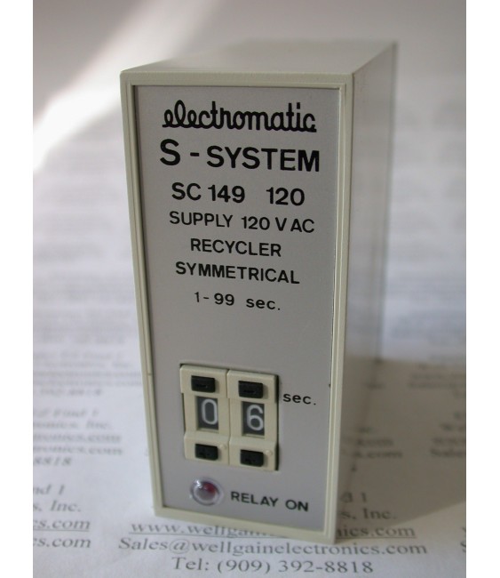 ELECTROMATIC S-SYSTEM SC 149 120 120VAC RECYCLER SYMMETRICAL  1-99 SEC
