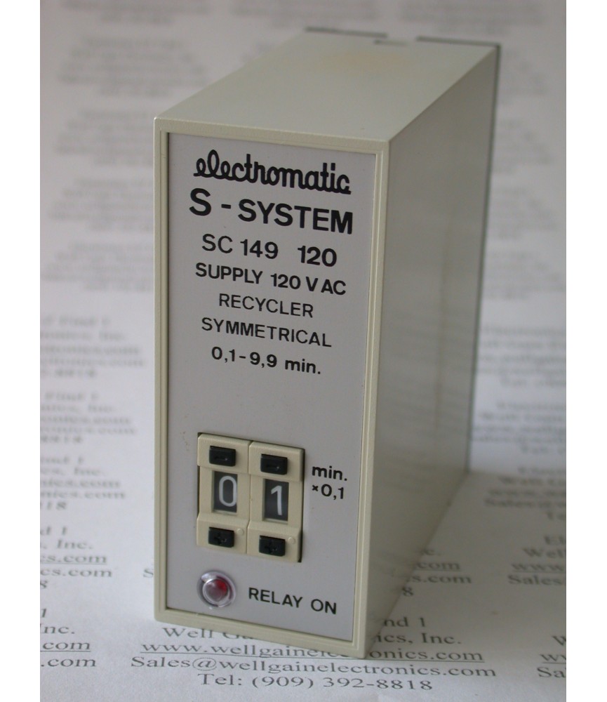 ELECTROMATIC S-SYSTEM SC 149 120 120VAC RECYCLER SYMMETRICAL  0.1 - 9.9 MIN