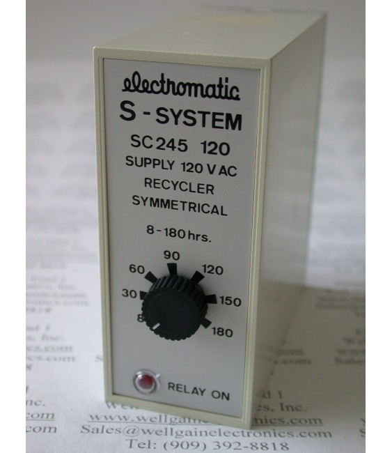 ELECTROMATIC S-SYSTEM SC 245 120 120VAC RECYCLER SYMMETRICAL  8-180 HRS