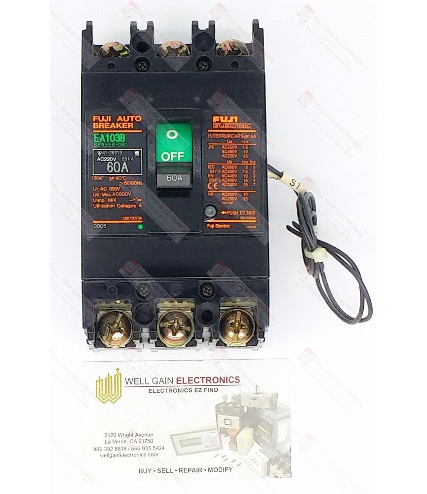 EA103B 60A 3P Shunt Trip AC100-125V DC100-110V
