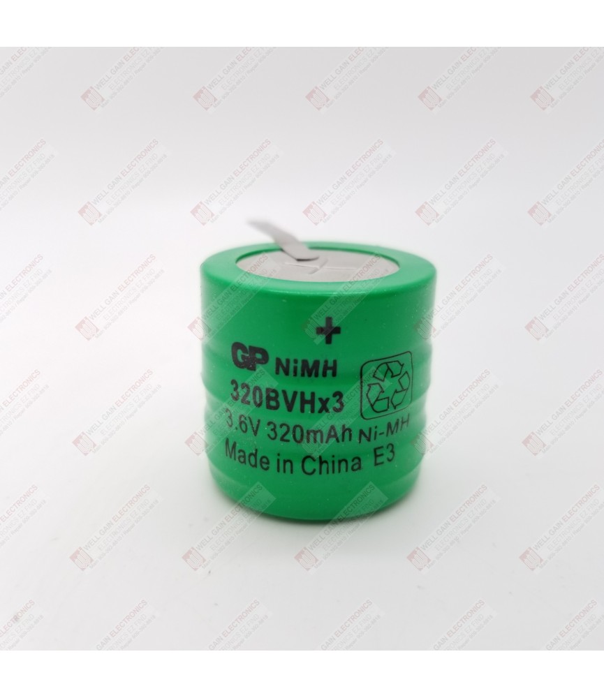 GP320BVHx3 3.6V 320mAh Ni-MH