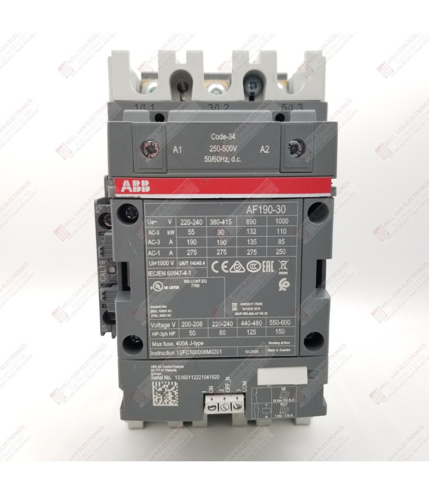 AF190-30-11-34 250-500VAC/DC
