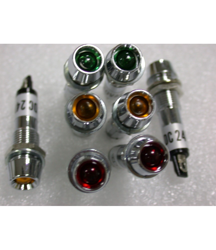 24V 8MM INDICATOR LIGHT YELLOW