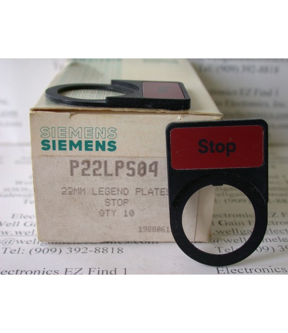 P22LPS04 Legend Plates STOP