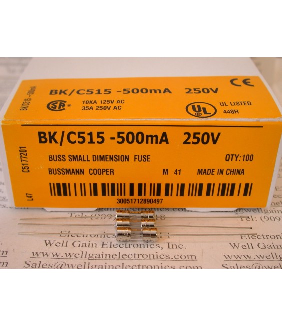 BK/C515-500mA FUSE 5X15mm250V