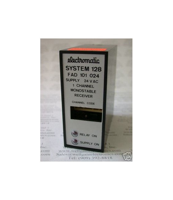 ELECTROMATIC F-SYSTEM 128 FAD 101 024 24VAC 1CHANNEL MONOSTABLE RECEIVER