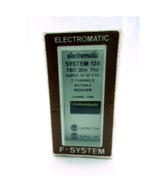 ELECTROMATIC F-SYSTEM 128 FBD 204 700 10-30VDC 2 CHANNELS BISTABLE RECEIVER