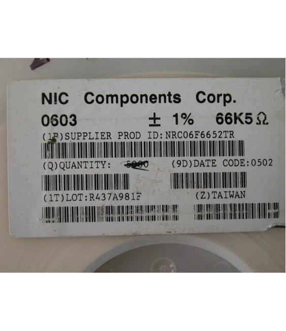 NRC06F6652TR  66K5 Ohm 1%